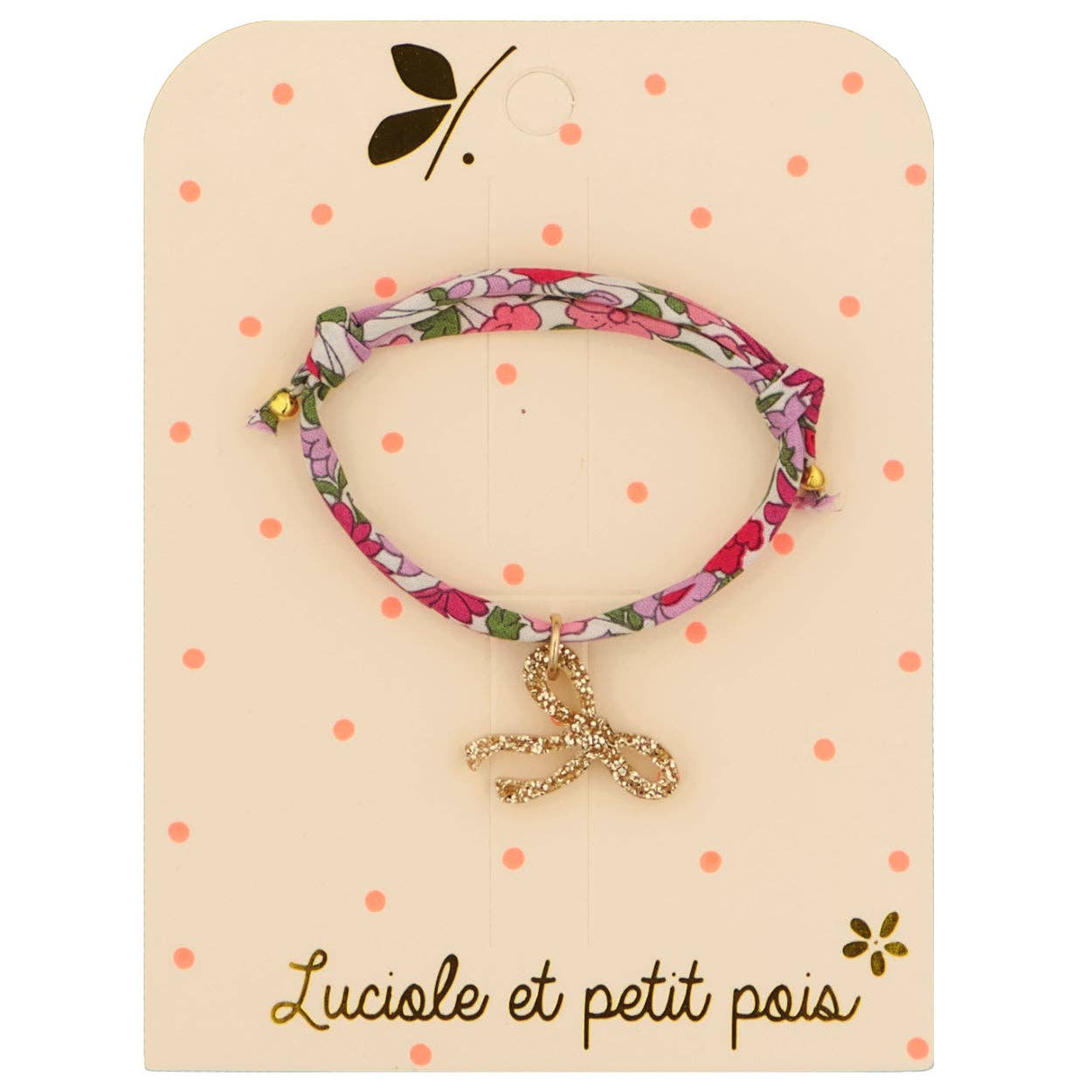 Bracelet Liberty Crimson Pink (nœud doré)