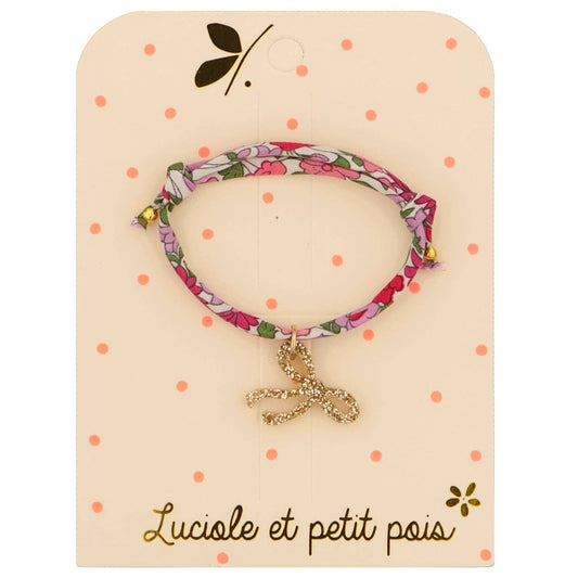 Bracelet Liberty Crimson Pink (nœud doré)